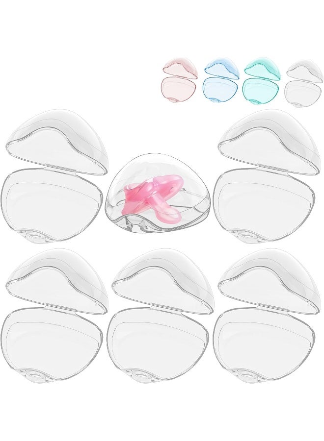 Smlpuame 6 Pack Transparent Pacifier Case - Image 1