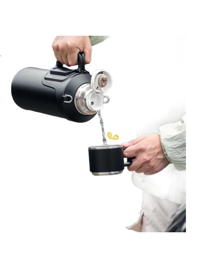 Asd Insulated Bottle, 316 Stainless Steel, 1.5L Thermos, Car Cup, Outdoor Travel Bottle, Hot Water Bottle, White - Image 1