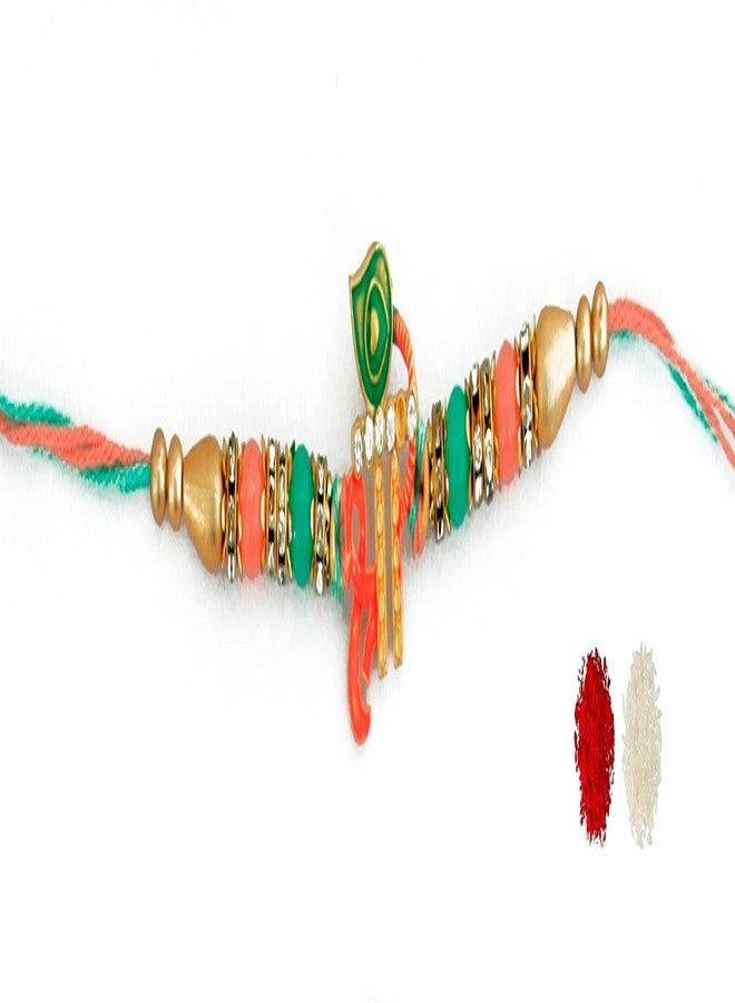 VR CREATIVES VR Cretives Rakhi for Brother Boy Rakhi Shree Raksha Bandhan with Tika set - Image 1