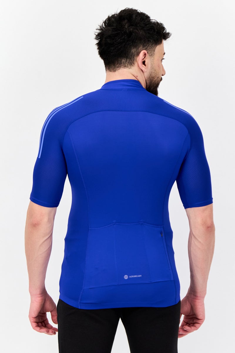 Adidas Men Sportwear Fit Short Sleeve Training T-Shirt, Blue - Image 3