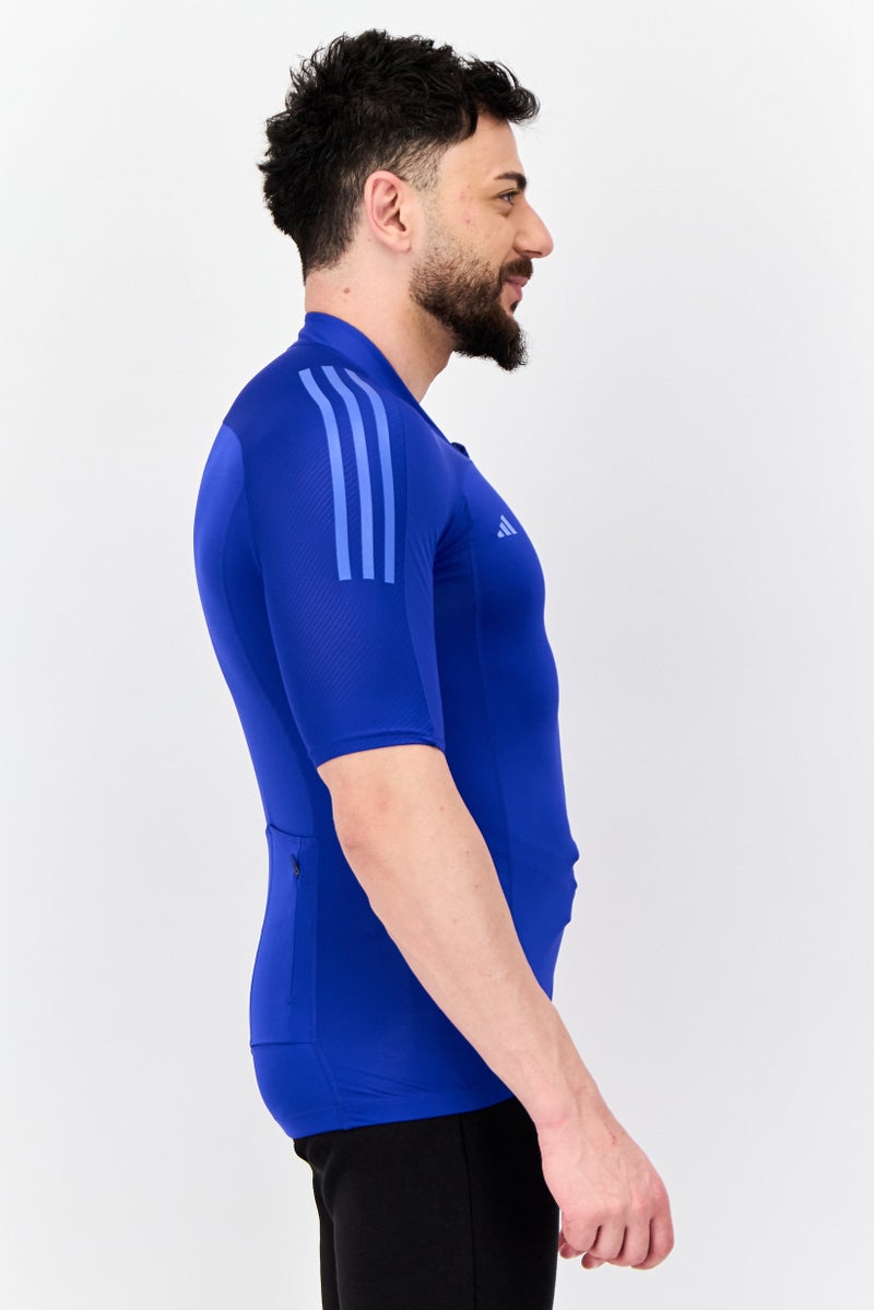 Adidas Men Sportwear Fit Short Sleeve Training T-Shirt, Blue - Image 2