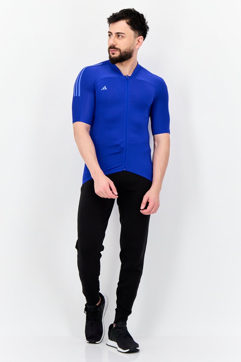 Adidas Men Sportwear Fit Short Sleeve Training T-Shirt, Blue - Image 4