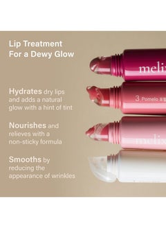 Melixir Melixir Vegan Lip Treatment, Sheer Tinted Lip Balm for Instant Hydration & Shine, Moisturizing Lip Gloss, Infused with Vegan Collagen & Jojoba Oil, Cruelty-Free, Korean Skincare-4 Berry(0.5oz)  - Image 3