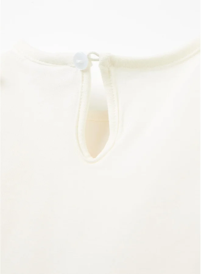 Ovs Long-sleeved T-shirt with diamantÃ©s and print