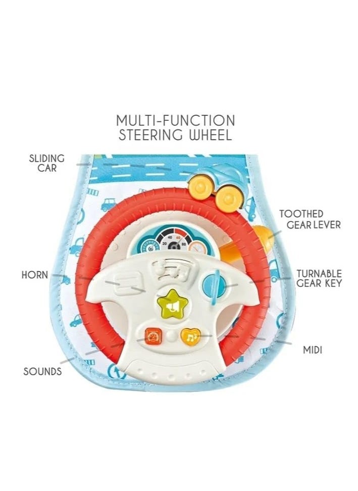Generic TOYS-EGYPT Baby Car Seat Toys with Mirror Steering Wheel with Lights, Music and Driving Sounds, Interactive Driving Toy for Toddlers Develops Fine Motor Skills and Imagination  - Image 3