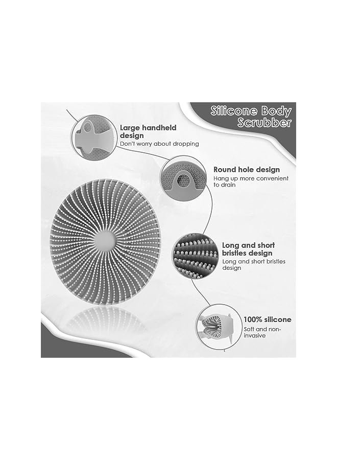 Excefore Body Scrubber Multifunction Exfoliator Bath Brush For Use In Shower Ergonomic Noslip Handle And Easier Product Foam - Image 2