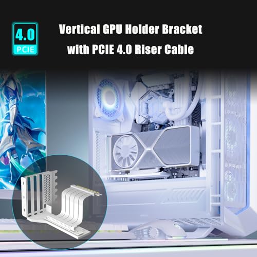 GLOTRENDS PCIe 4.0 2-Slot GPU Vertical Mount Bracket, Fully Open 7-Slot PCIe/PCI Bracket Panel for Installation - Image 2