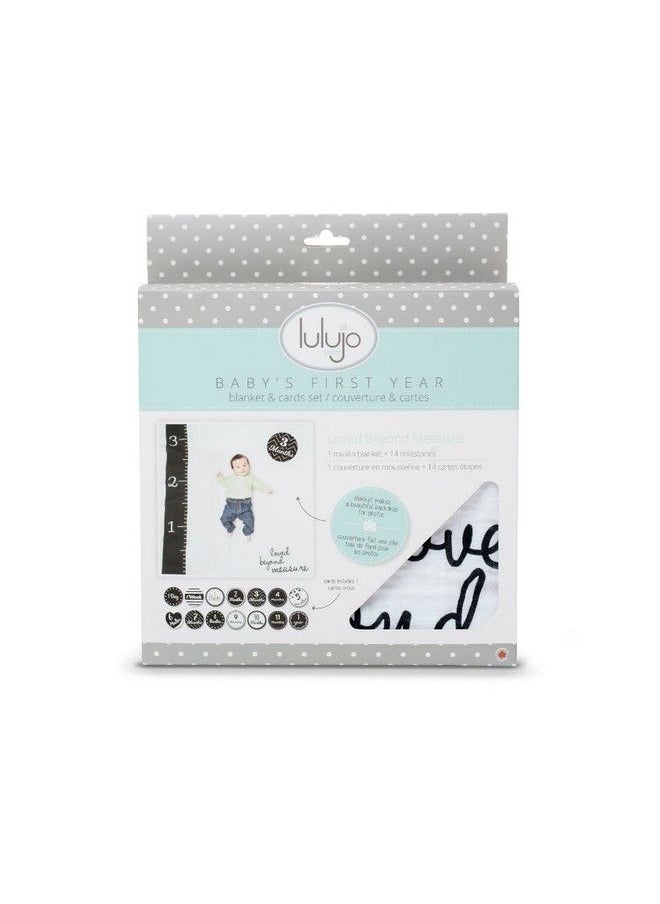 lulujo Baby Baby'S First Year Milestone Blanket And Cards Set Loved Beyond Measure  - Image 1