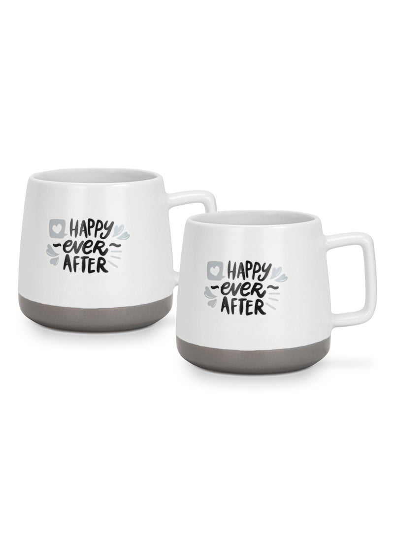 Fissman 2-Piece Mugs 400ml Happy Ever After New Bone China - Image 4