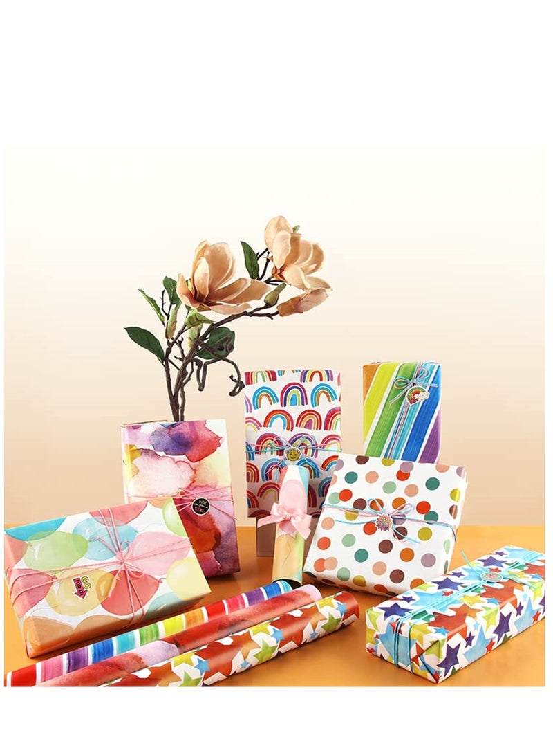 70x50cm Gift Wrapping Paper Sheets Set Included 6 Pack Gift Wrap Paper (Color) - Image 3