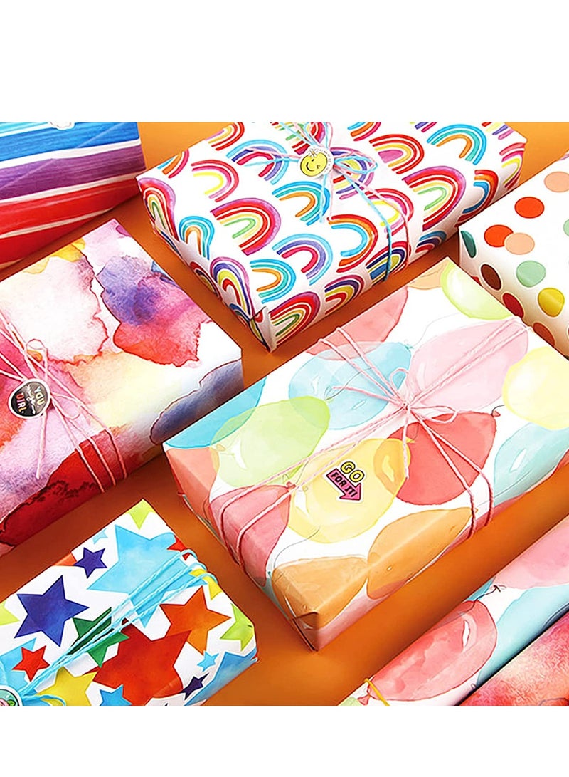 70x50cm Gift Wrapping Paper Sheets Set Included 6 Pack Gift Wrap Paper (Color) - Image 5