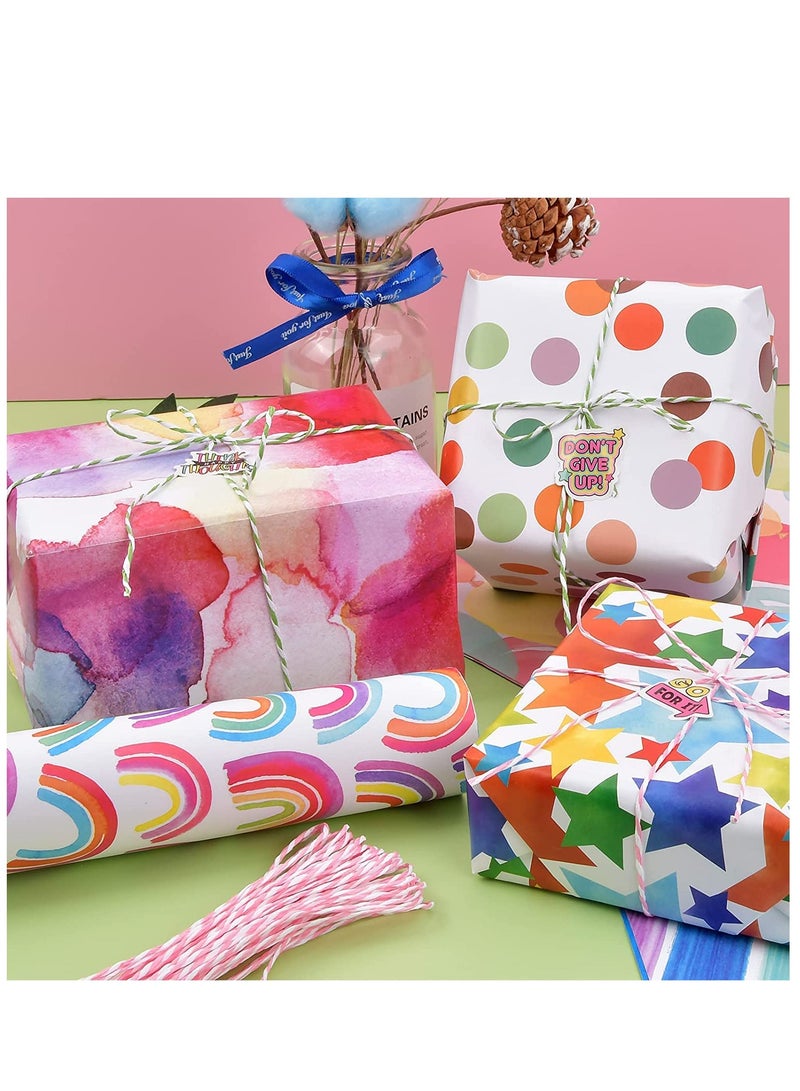 70x50cm Gift Wrapping Paper Sheets Set Included 6 Pack Gift Wrap Paper (Color) - Image 2