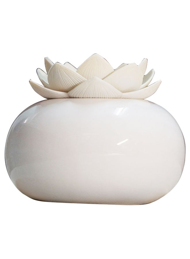 NIBEMINENT Ultrasonic Lotus Shape Aroma Diffuser Pure white 
