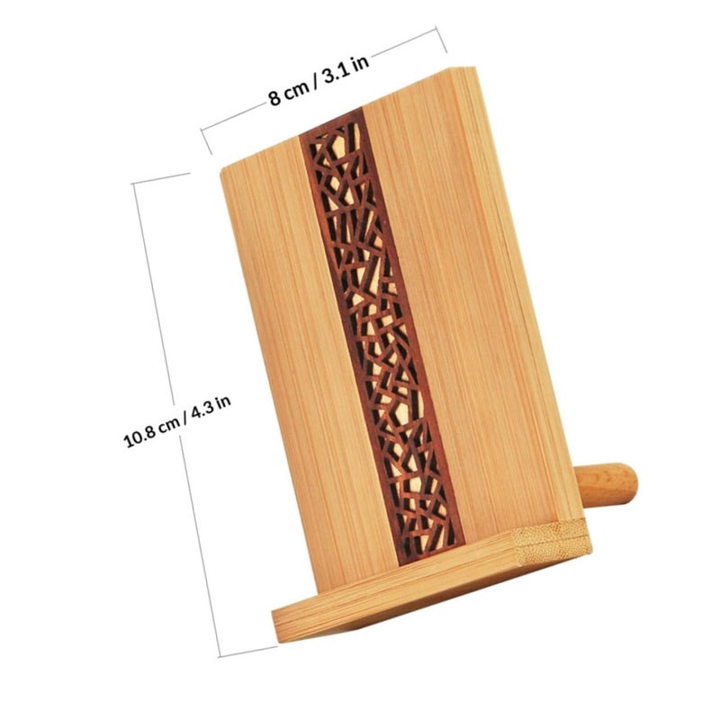 Wooden Phone Tablet Stand Holder Desktop Support for Office Travel Retro Style - Image 3