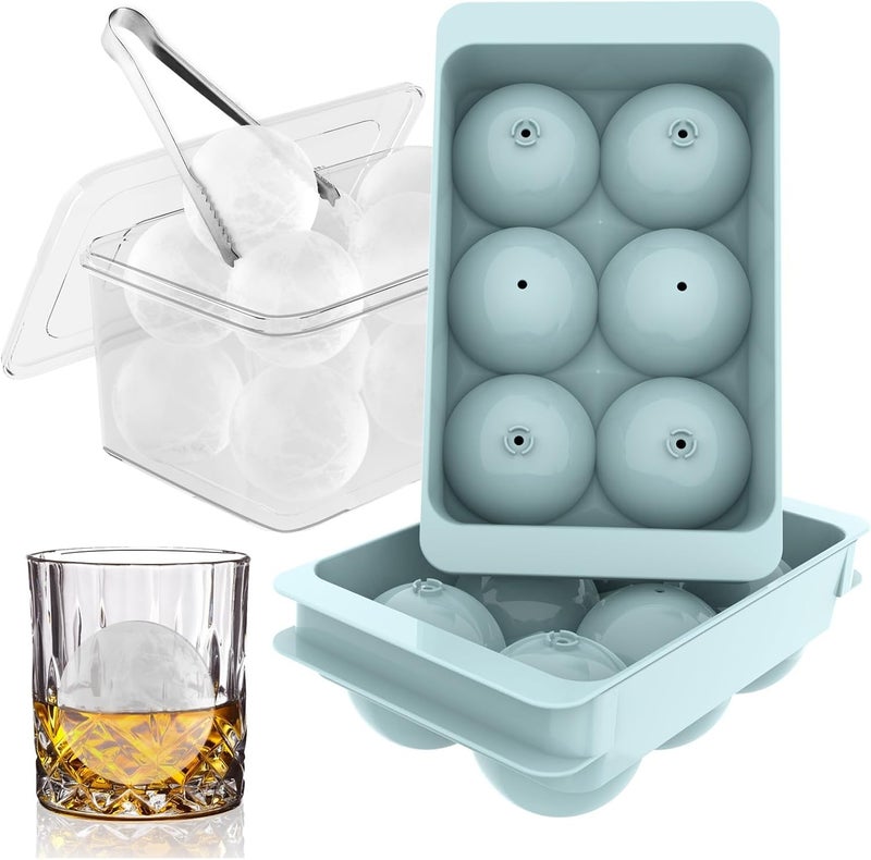 WIBIMEN Large Ice Cube Molds - 1.9 Inch Round Whiskey Ice Cube Trays (2 Pack) - Image 1