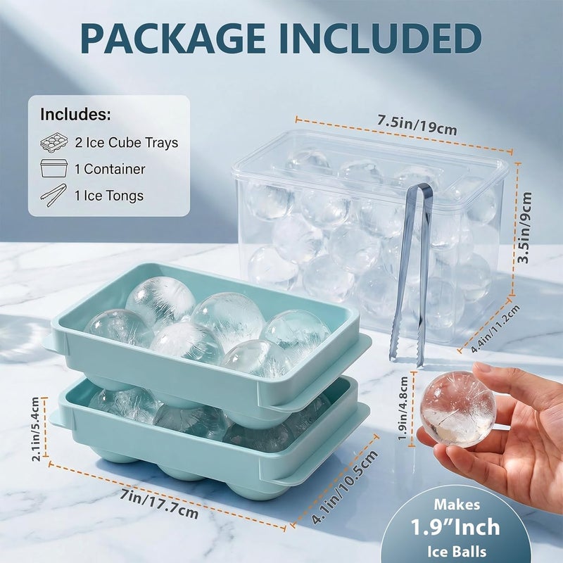 WIBIMEN Large Ice Cube Molds - 1.9 Inch Round Whiskey Ice Cube Trays (2 Pack) - Image 5