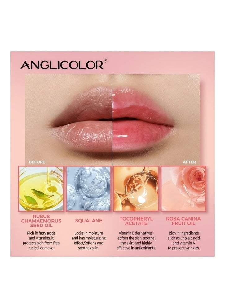 Anglicolor Women's Glossy Lip Gloss, Moisturizing and Hydrating Lipstick, Non-Greasy, Long-Lasting Makeup (#03 APHRODITE) - Image 4