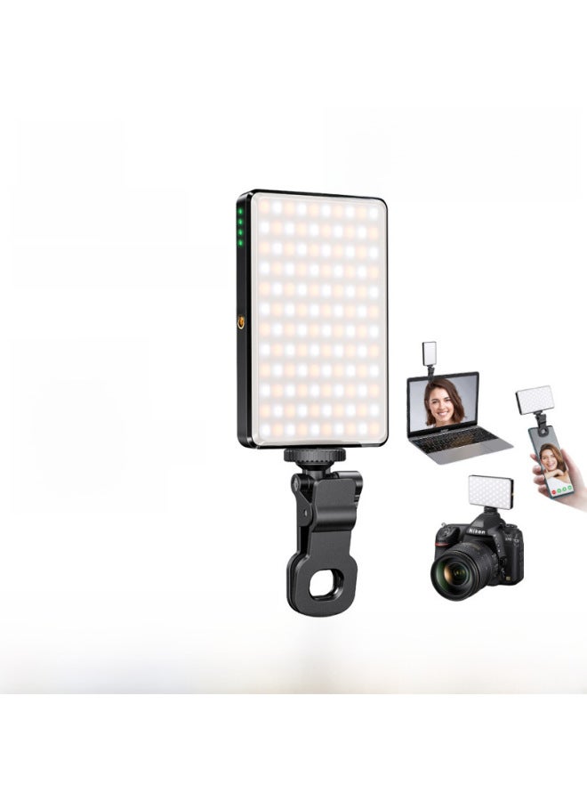 Mobile Phone Fill Light Table Live With Ring Light Photography Special Compact Video Shooting Light-Specifications:St120 Black + Mobile Phone Clip + Silicone Case + Color Film + Hot Shoe  - Image 2