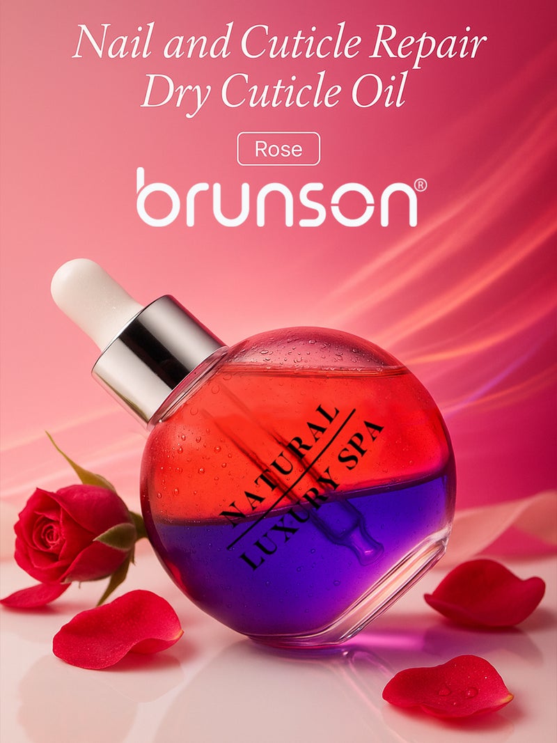 Brunson Nail and Cuticle Repair Oil 30ml Double Layer Hydrating and Nourishing Cuticle Oil with Vitamin E Salon Quality Cuticle Oil for Dry Brittle Nails and Nail Growth Quick Absorbing and Non Greasy - Image 5