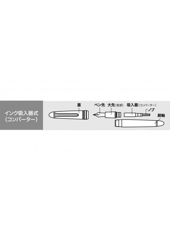 Sailor Fude De Mannen - Stroke Style Calligraphy Fountain Pen - Navy Blue - Nib Angle 40 Degrees (11-0127-740) - Image 3