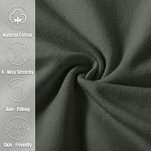 Pudolla Men's Cotton Yoga Sweatpants Athletic Lounge Pants Open Bottom Casual Jersey Pants for Men with Pockets (Olive Large) - Image 4