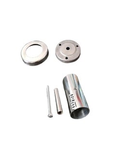 QZibeva QZIBEVA Pack 1 Pcs Steel Curtain Rod Jointer Connector Bracket Support Silver for 1 Inch Rods Ceiling Wall Support Item Code CST8  - Image 5