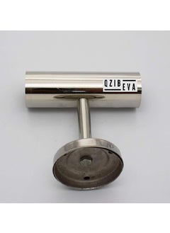 QZibeva QZIBEVA Pack 1 Pcs Steel Curtain Rod Jointer Connector Bracket Support Silver for 1 Inch Rods Ceiling Wall Support Item Code CST8  - Image 4