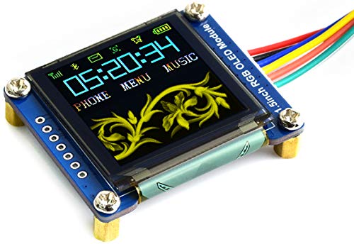 waveshare 1.5inch RGB OLED Display Module, 128x128 Pixels 16-bit High Color (65K Colors) SPI Interface Compatible with Arduino Raspberry Pi Jetson Nano STM32 - Image 1