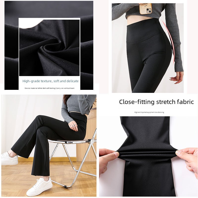 High Waist Slimming Flare Yoga Leggings Grey  - Image 5