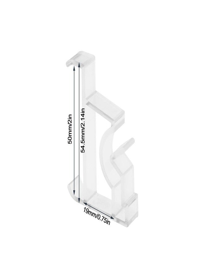 سينج إف إل تي دي شركة SING F LTD، 10 قطع من مشابك تثبيت الستائر الشفافة، مشابك مخفية، مشابك تثبيت مخفية، دعامة تثبيت، أدوات منزلية، POM - Image 4