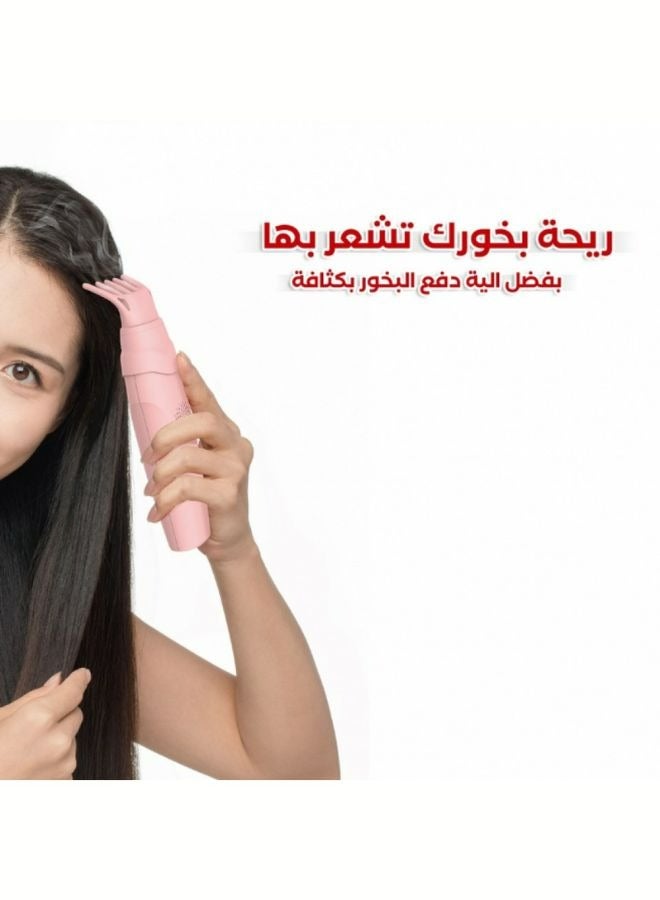 Bukhoon بخور بخور كهربائي عربي جديد مميز مبخر محمول USB للسيارة مع طرف مشط للشعر أسود قابل لإعادة الشحن عبر USB  - Image 4