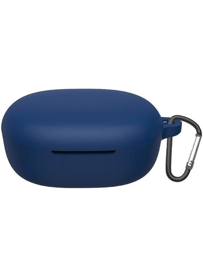 Silicone Protective Case with Keychain for Xiaomi Mi Redmi Buds 4 Lite Earphones Blue for Unisex Adults