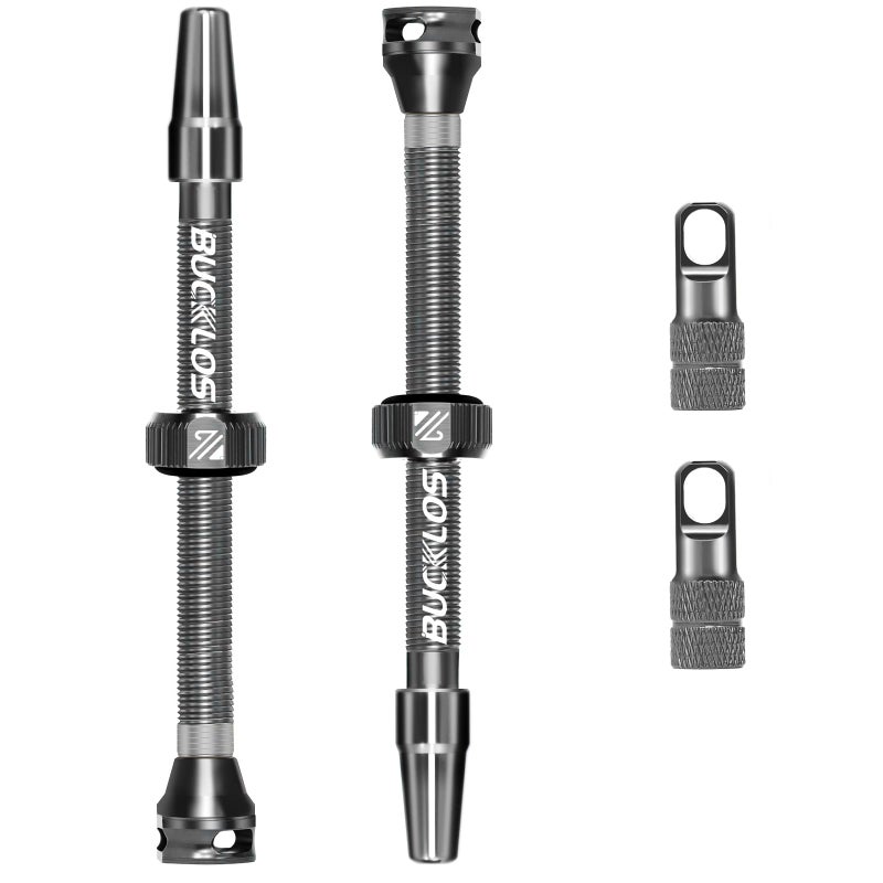 BUCKLOS Tubeless Presta Valve Stem 40/44/55/60/65/80/100 mm, Valve Stem Kit with Valve Core Removal Tool for Road Bike/Mountain Bike/MTB, Fit Most Bicycle Rims, Super Light Durable Aluminum Stem - Image 1
