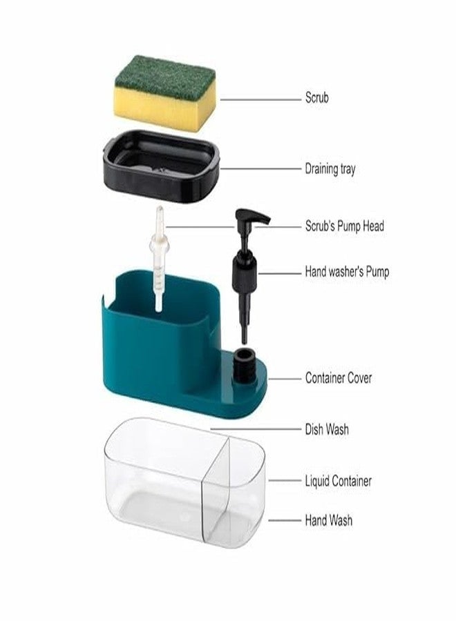 ISTORE 3‑in‑1 Kitchen Soap Dispenser Set Space‑Saving ABS Plastic Pump with Integrated Sponge Holder & Drying Mat BPA‑Free, Corrosion‑Resistant One‑Hand Use Dishwashing Caddy\ - Image 5