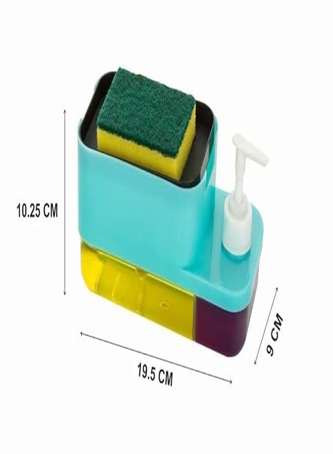 ISTORE 3‑in‑1 Kitchen Soap Dispenser Set Space‑Saving ABS Plastic Pump with Integrated Sponge Holder & Drying Mat BPA‑Free, Corrosion‑Resistant One‑Hand Use Dishwashing Caddy\ - Image 3