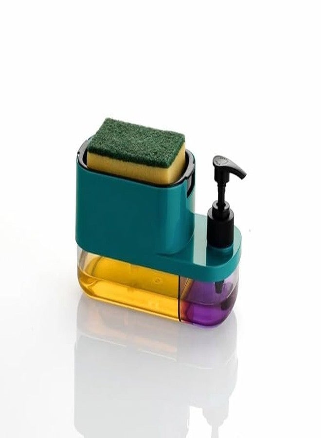 ISTORE 3‑in‑1 Kitchen Soap Dispenser Set Space‑Saving ABS Plastic Pump with Integrated Sponge Holder & Drying Mat BPA‑Free, Corrosion‑Resistant One‑Hand Use Dishwashing Caddy\ - Image 1