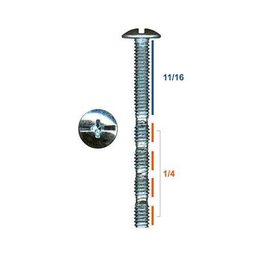 ROK 100 Pack of Rok Hardware #8 x 1-3/4" Slotted Machine Thread Phillips Break Away Long Truss Head Screws - Image 2