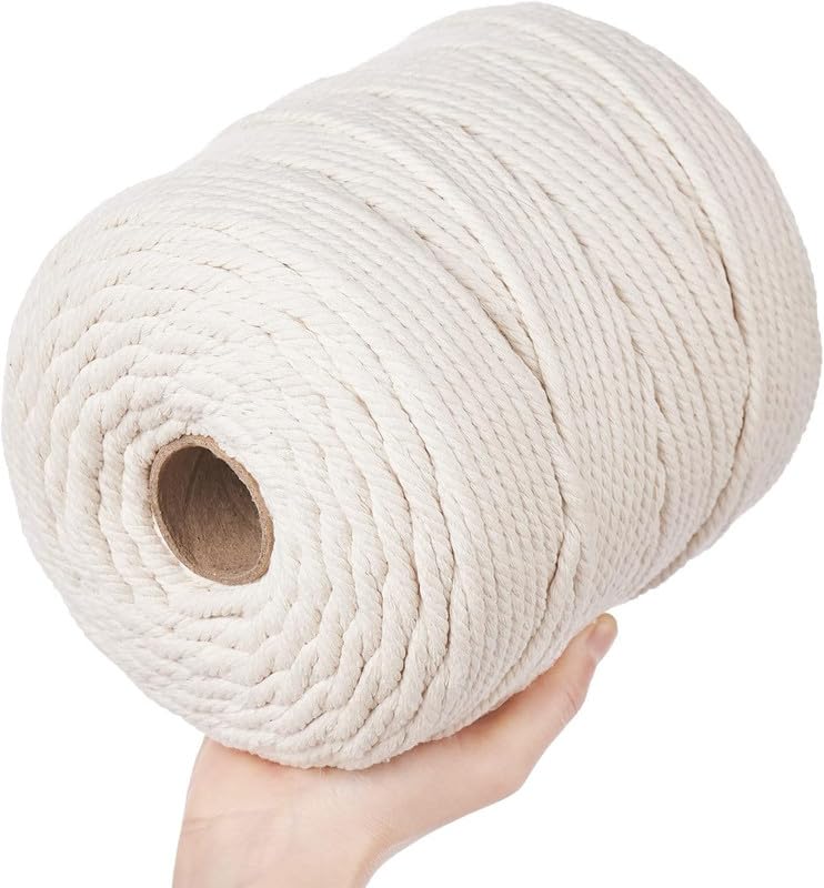 LUCRE 3 Ply Twisted Compatible for Macrame Cotton Cord Dori Roll Packaging Thread for Cotton Cord DIY and Other Projects 3mm 200 Mtr M No 9 - Image 1