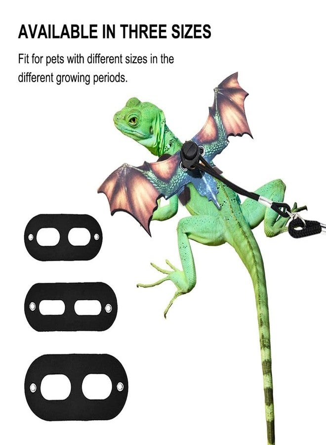 MiOYOOW Bearded Dragon Leash, Adjustable Portable Reptile Leash with Cool Wings for Gecko, Bearded Dragon, Iguana, Hamster, Guinea Pig (S+M+L) - Image 3