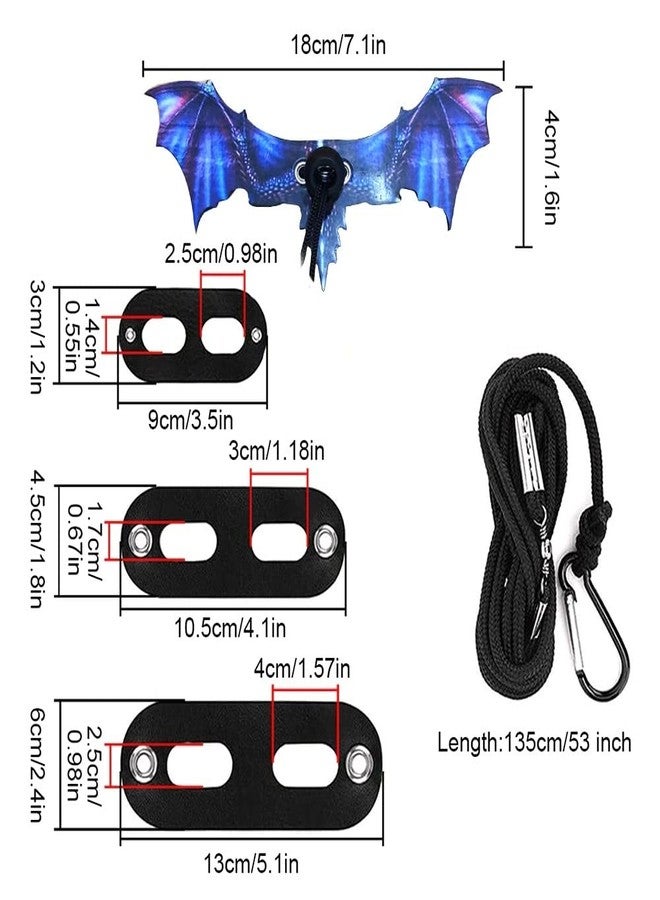 MiOYOOW Bearded Dragon Leash, Adjustable Portable Reptile Leash with Cool Wings for Gecko, Bearded Dragon, Iguana, Hamster, Guinea Pig (S+M+L) - Image 5