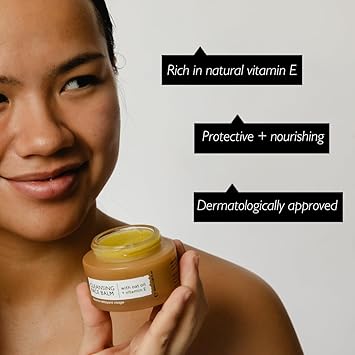 UpCircle Cleansing Face Balm with Apricot 55ml Natural Cleanser To Remove Makeup Including Waterproof Mascara Clear Blackheads Sea Buckthorn Oat Rosemary Oil Vegan CrueltyFree - Image 3