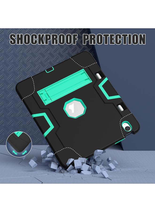 Zaboon Case For iPad Air 13 2025 / 2024 Contrast Color Silicone Acrylic PC Tablet Case with Holder - Image 4