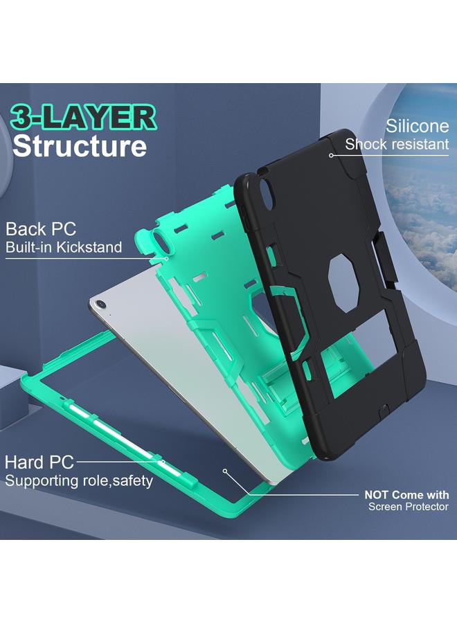 Zaboon Case For iPad Air 13 2025 / 2024 Contrast Color Silicone Acrylic PC Tablet Case with Holder - Image 2