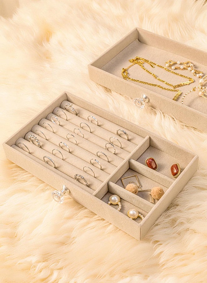 Arabic-style 3-drawer acrylic jewelry box, acrylic jewelry organizer, clear jewelry box for women, velvet jewelry storage case, suitable for rings, earrings, bracelets, necklaces - Image 3