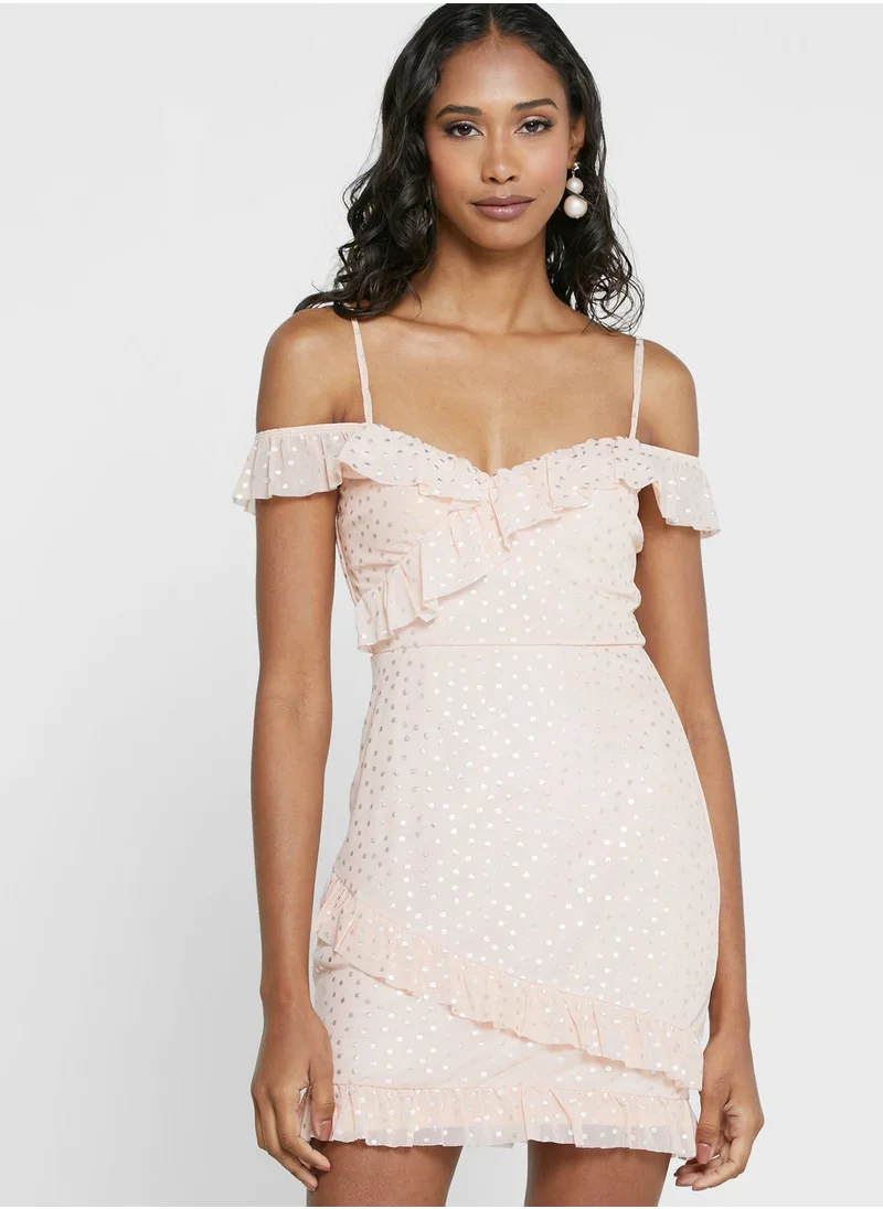 Miss Selfridge Strappy Ruffle Detail Dress