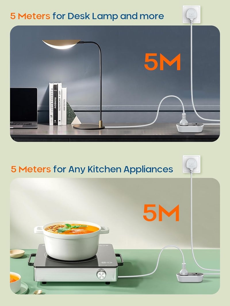 PEGANT 2 Way 5M Power Extension Cord - Image 4