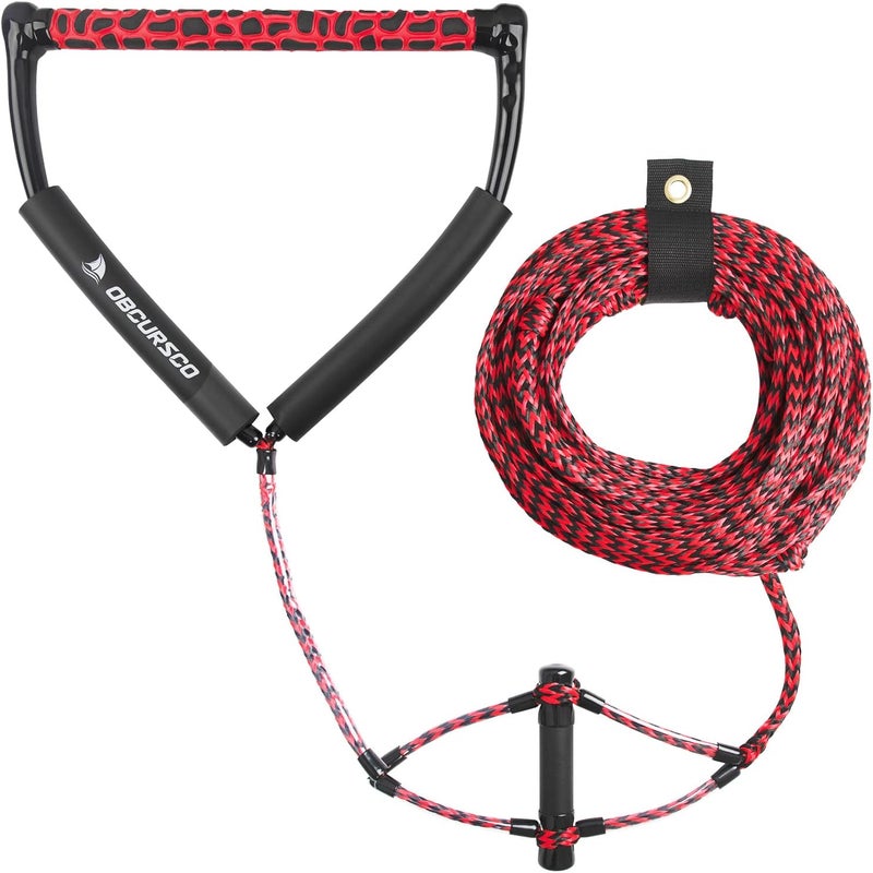 Obcursco 75FT Wakeboard Rope, Water Ski Ropes with EVA Handle for Water Skiing, Wakeboard, Kneeboard - Image 1