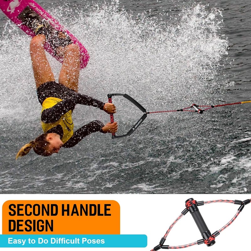 Obcursco 75FT Wakeboard Rope, Water Ski Ropes with EVA Handle for Water Skiing, Wakeboard, Kneeboard - Image 4