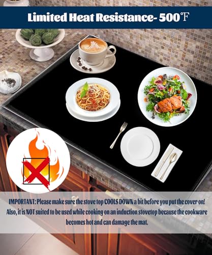 QTECLOR Stove Top Covers, Extra Large Stove Top Cover for Electric, Anti-Slip Waterproof Mat for Glass Stove Top Protector Heat Resistant Square Pad Multipurpose Foldable Cooktop Cover - Image 5