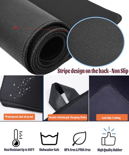 QTECLOR Stove Top Covers, Extra Large Stove Top Cover for Electric, Anti-Slip Waterproof Mat for Glass Stove Top Protector Heat Resistant Square Pad Multipurpose Foldable Cooktop Cover - Image 4